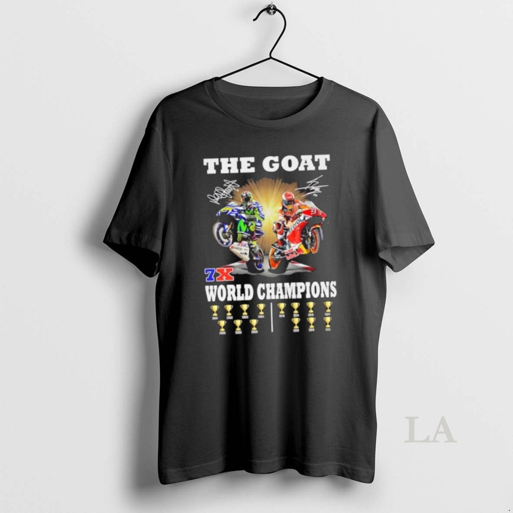 Original Marquez Rossi And Pedrosa The Goat 7x World Champions T-Shirts, Hoodie, Sweatshirt | InkRitualCo.com