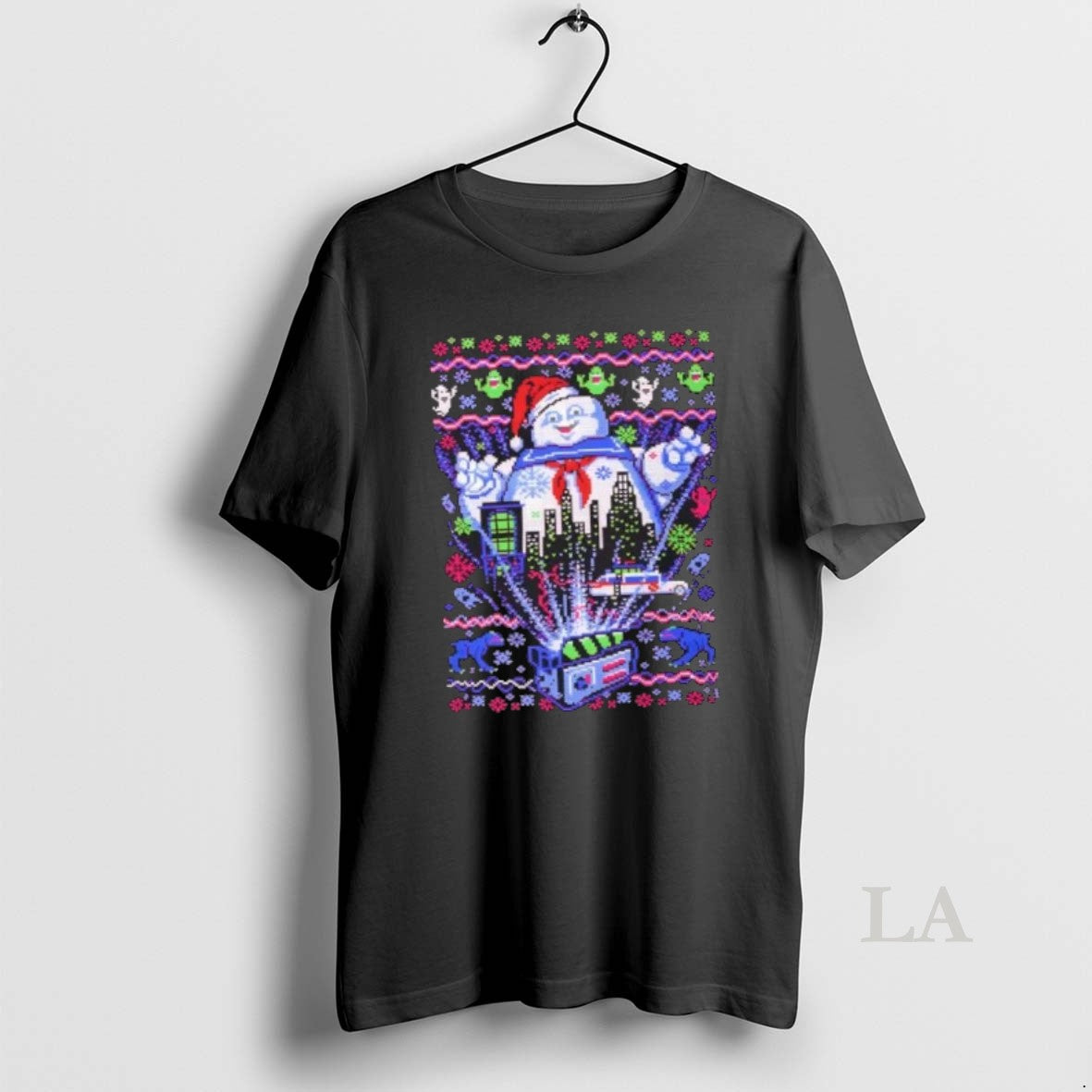 Original Marshmallow Man Ugly Christmas Pixel Art T-Shirts, Hoodie, Sweatshirt | InkRitualCo.com