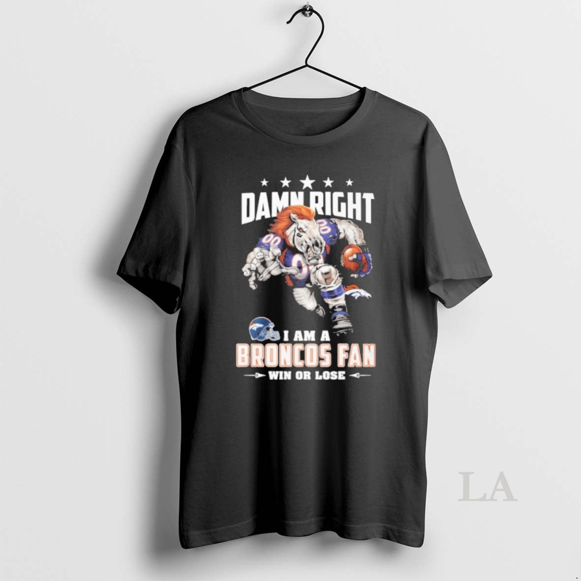 Original Mascot Damn Right I Am A Broncos Fan Win Or Lose T-Shirts, Hoodie, Sweatshirt | InkRitualCo.com