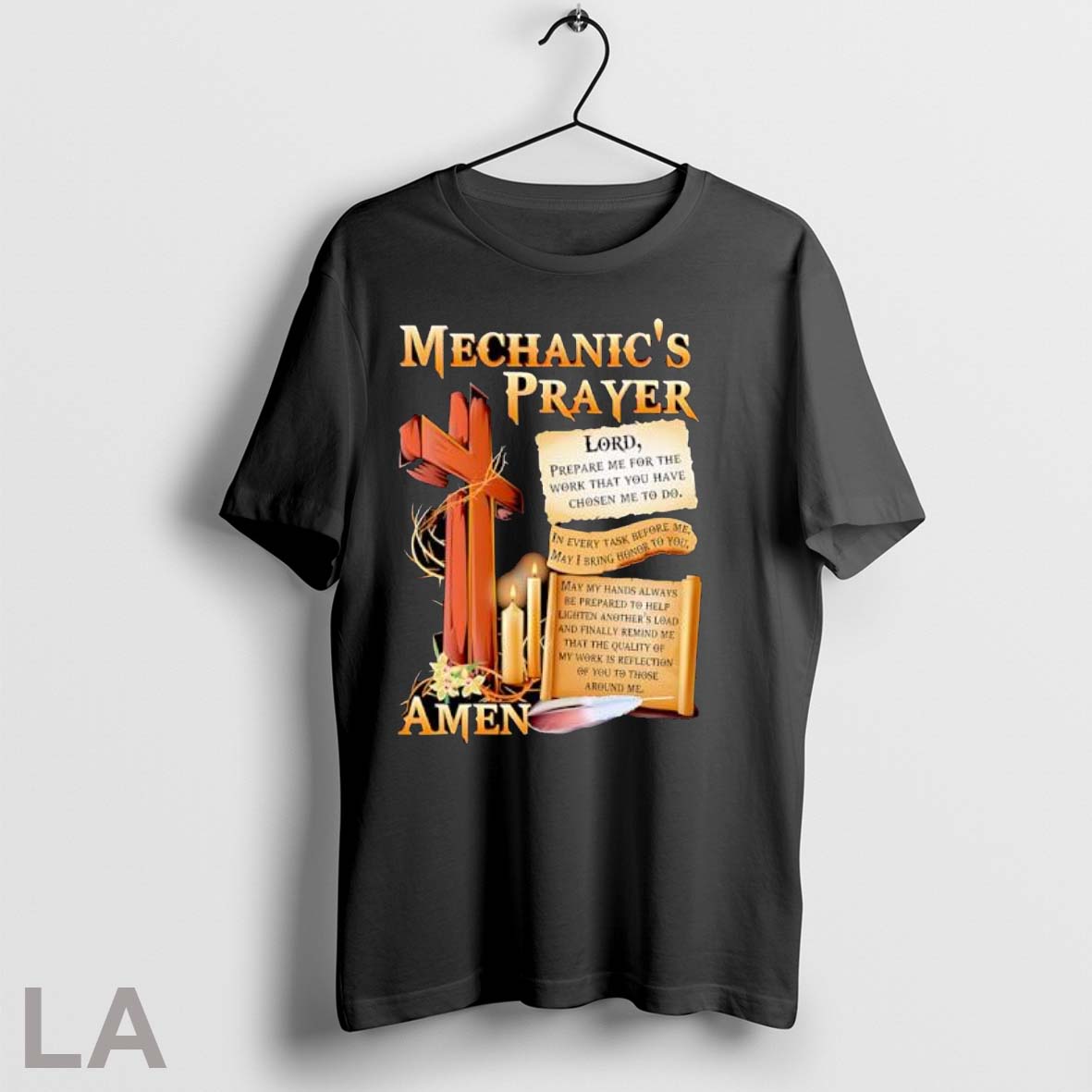 Original Mechanics Prayer With Cross And Candles T-Shirts, Hoodie, Sweatshirt | InkRitualCo.com