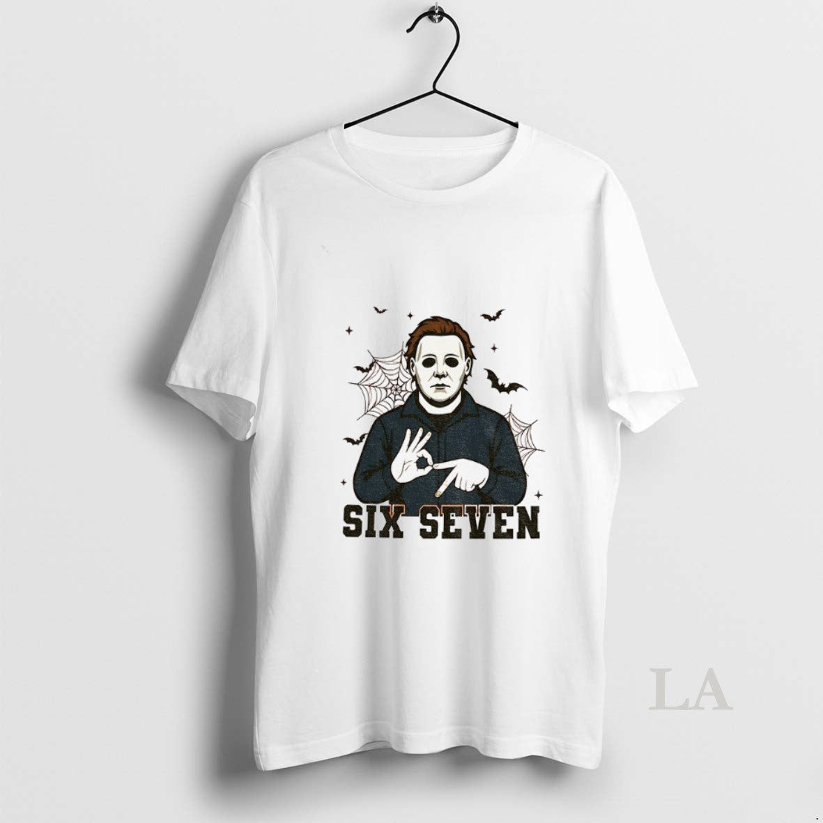 Original Michael Myers Bat Six Seven 6 7 Meme Spooky Halloween T-Shirts, Hoodie, Sweatshirt | InkRitualCo.com