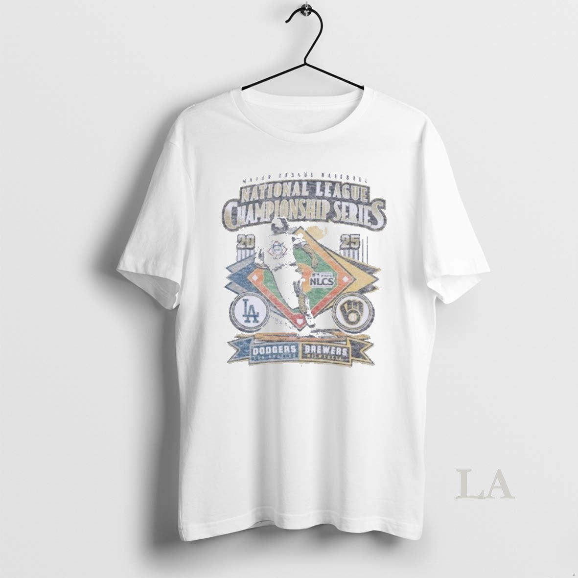 Original Nlcs Match Up Dueling 2025 Brewers Vs Dodgers T-Shirts, Hoodie, Sweatshirt | InkRitualCo.com