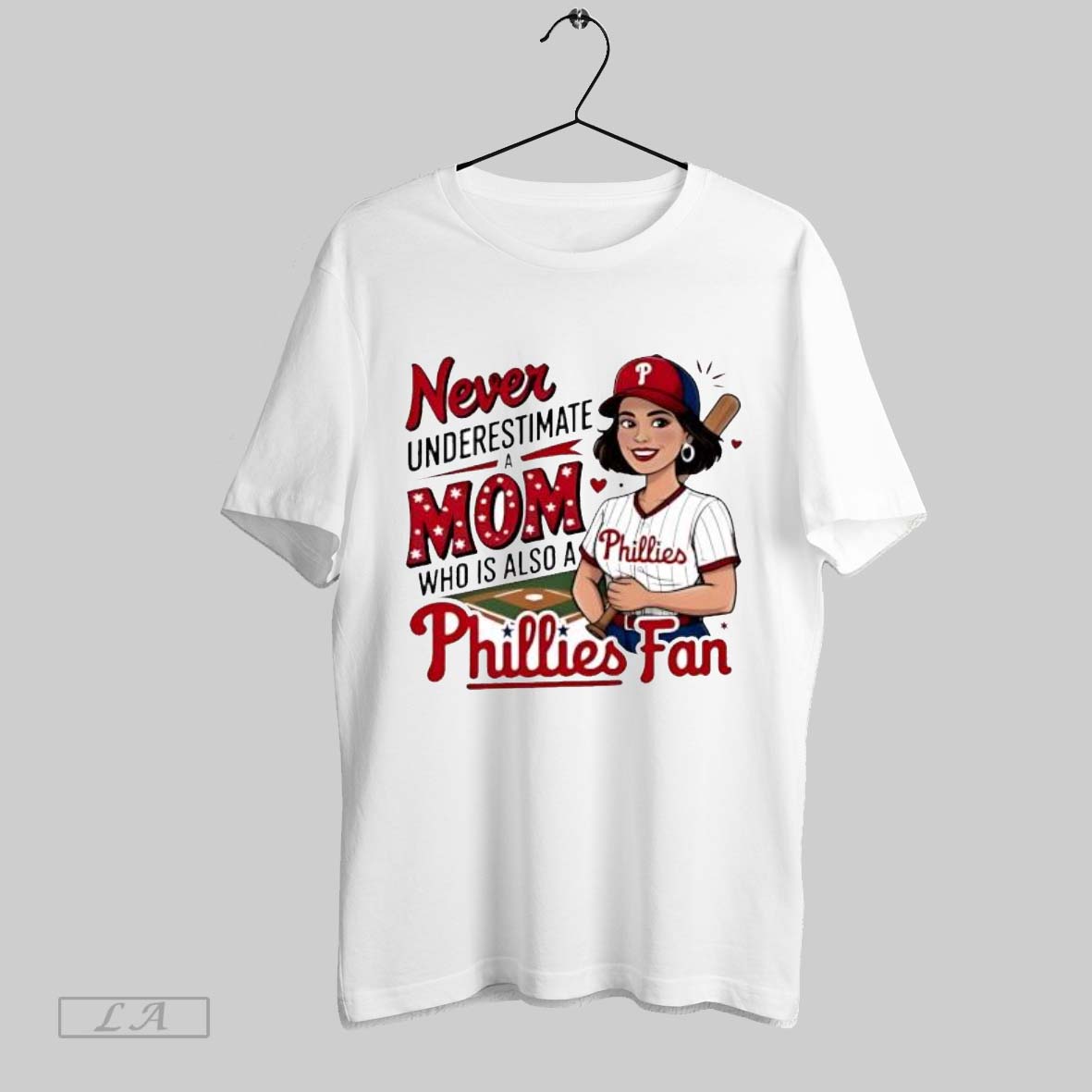 Original Never Underestimate A Mom Who Is Also A Phillies Baseball Fan Posters White T-Shirts, Hoodie, Sweatshirt