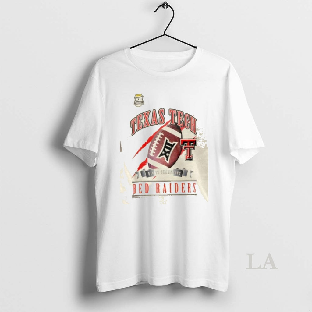 Original New Era White Texas Tech Red Raiders 2025 Big 12 Football Champions Locker Room T-Shirts, Hoodie, Sweatshirt