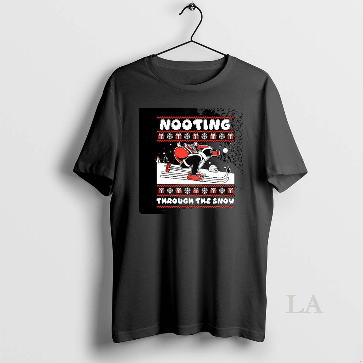 Original Nooting Through The Snow Pingu Skiing Ugly Christmas T-Shirts, Hoodie, Sweatshirt | InkRitualCo.com