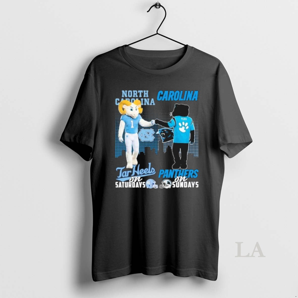 Original North Carolina Tar Heels Vs Carolina Panthers Mascot On Saturdays And On Sundays T-Shirts, Hoodie, Sweatshirt