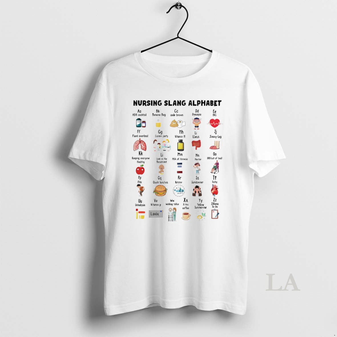 Original Nursing Slang Alphabet T-Shirts, Hoodie, Sweatshirt | InkRitualCo.com