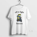 Original Off To Fight Fascism Protest Portland Frog Scooter Abolish Ice T-Shirts, Hoodie, Sweatshirt | InkRitualCo.com
