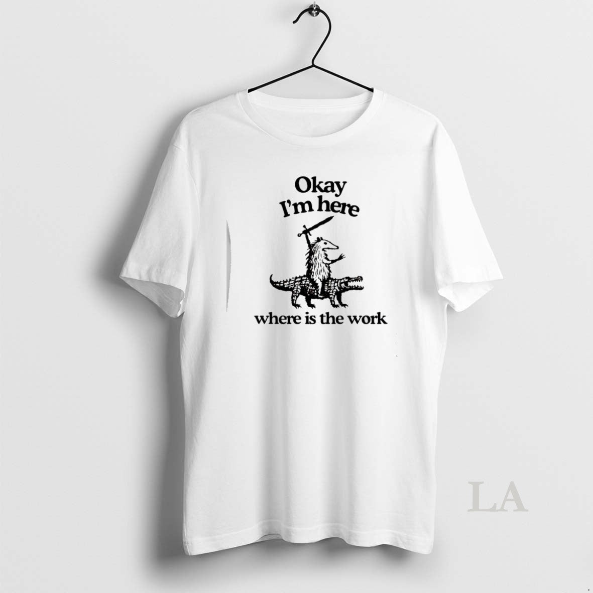 Original Opossum Riding Crocodile Okay Im Here Where Is The Work T-Shirts, Hoodie, Sweatshirt | InkRitualCo.com