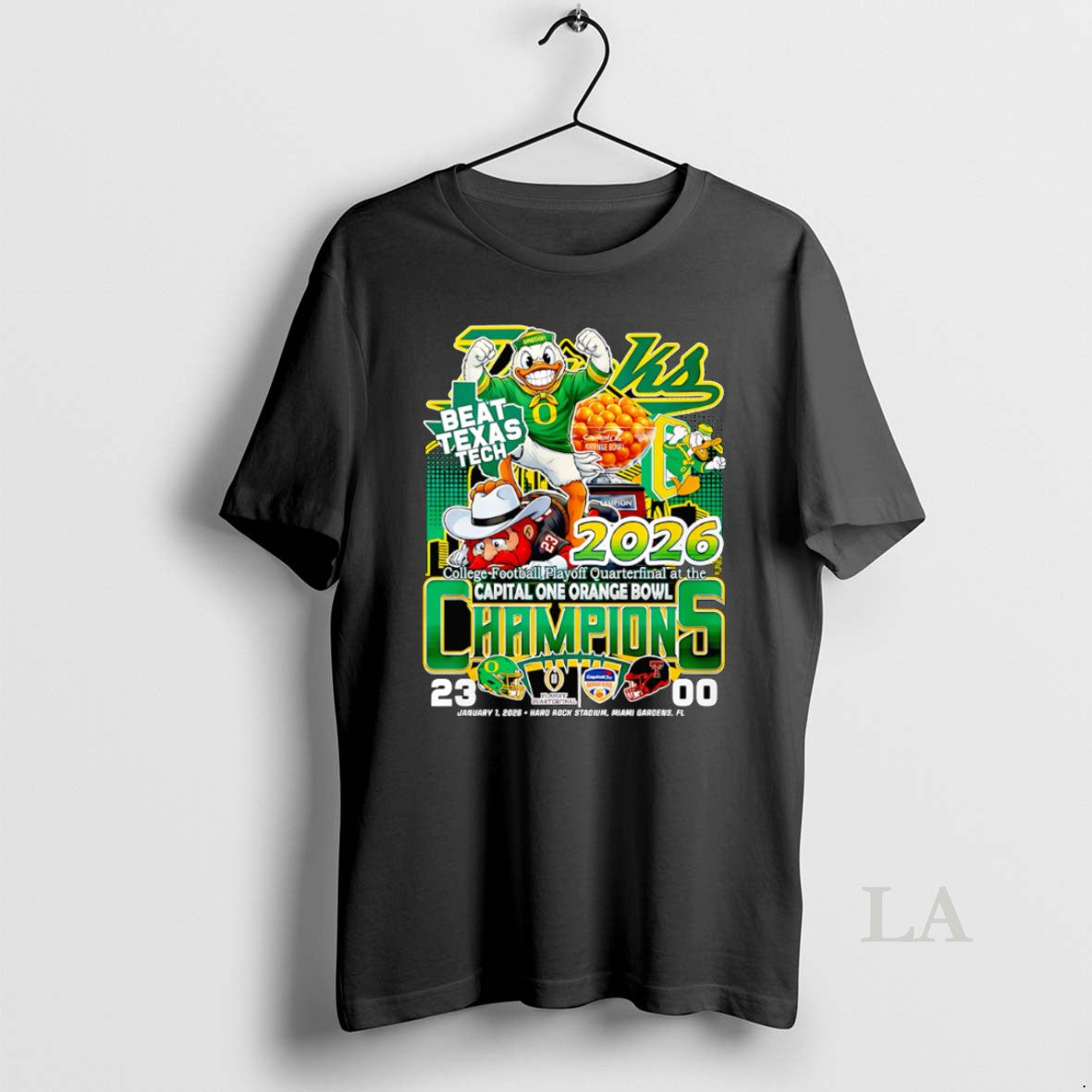 Original Oregon Beat Texas Tech 2026 Capital One Orange Bowl Champions Mascot T-Shirts, Hoodie, Sweatshirt | InkRitualCo.com