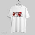 Original Peace Love Chiefs Football Fan Red And White Leopard Print Posters White T-Shirts, Hoodie, Sweatshirt