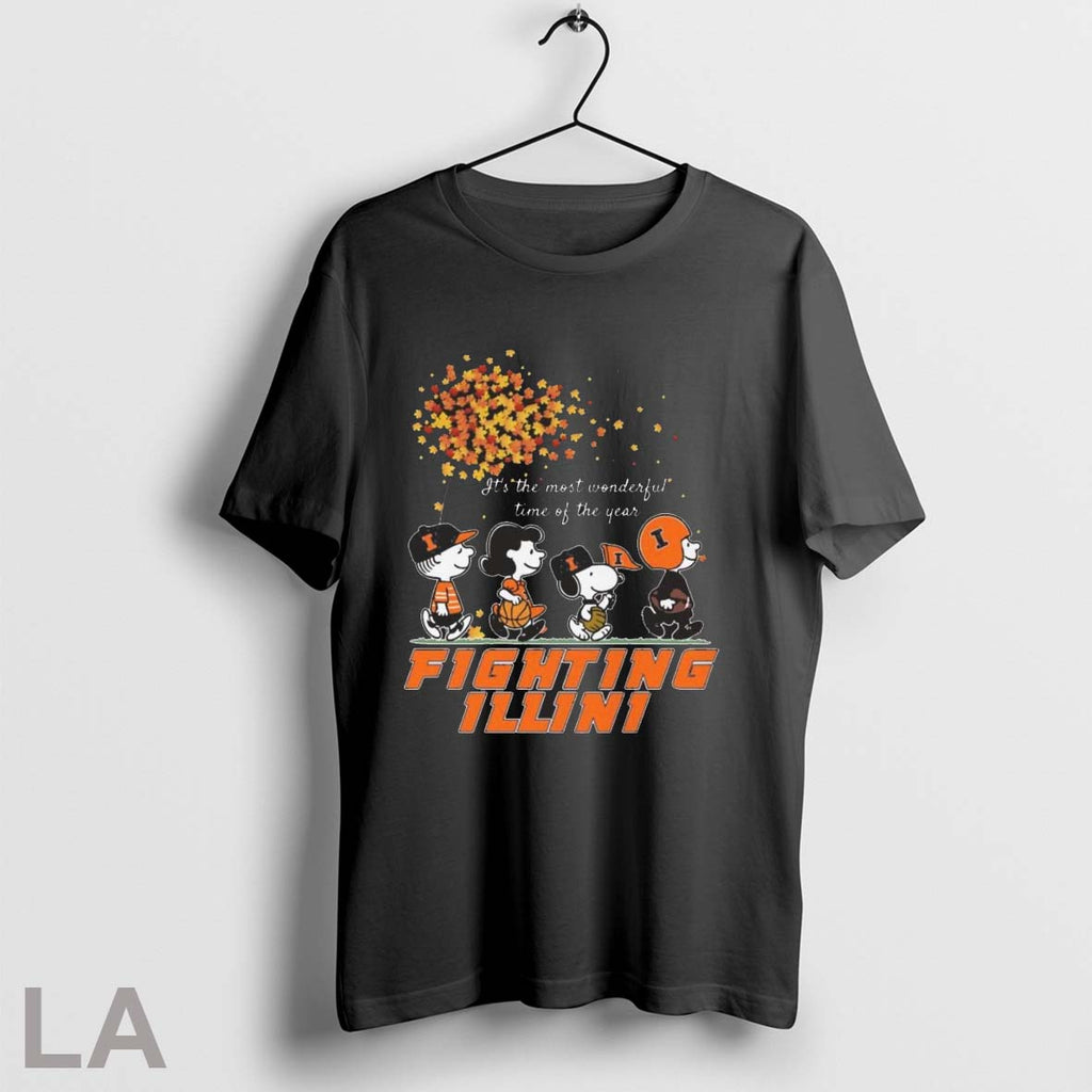 Original Peanuts Its The Most Wonderful Time Of The Year Fighting Illini T-Shirts, Hoodie, Sweatshirt | InkRitualCo.com