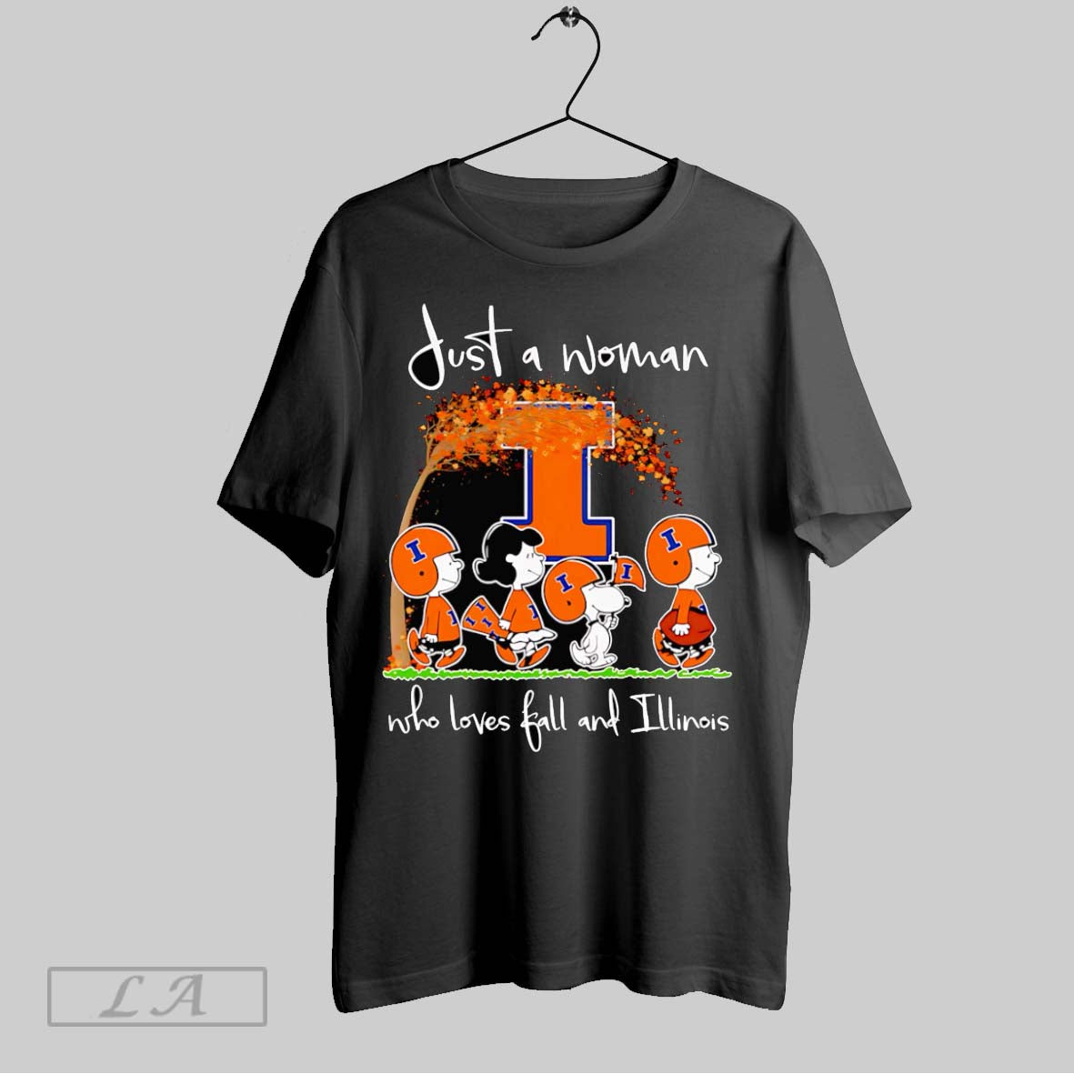 Original Peanuts Just A Woman Who Loves Fall And Illinois T-Shirts, Hoodie, Sweatshirt | InkRitualCo.com