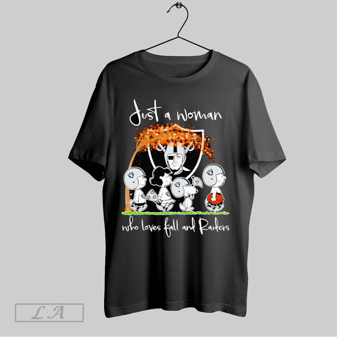 Original Peanuts Just A Woman Who Loves Fall And Raiders T-Shirts, Hoodie, Sweatshirt | InkRitualCo.com