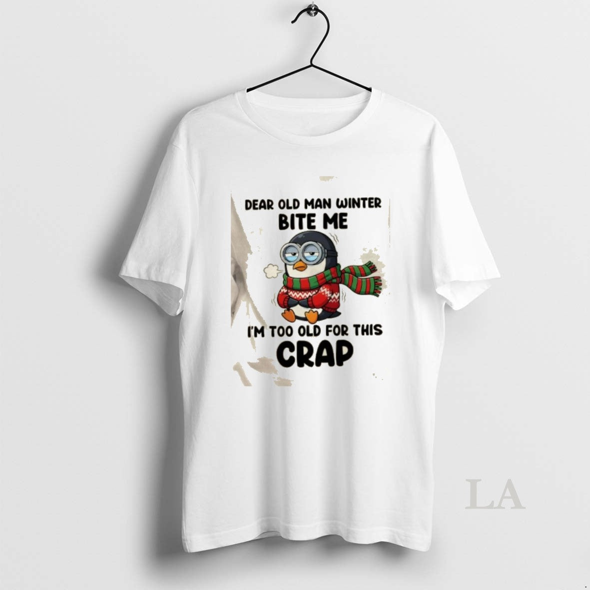 Original Penguin Dear Old Man Winter Bite Me Im Too Old For This Crap T-Shirts, Hoodie, Sweatshirt | InkRitualCo.com