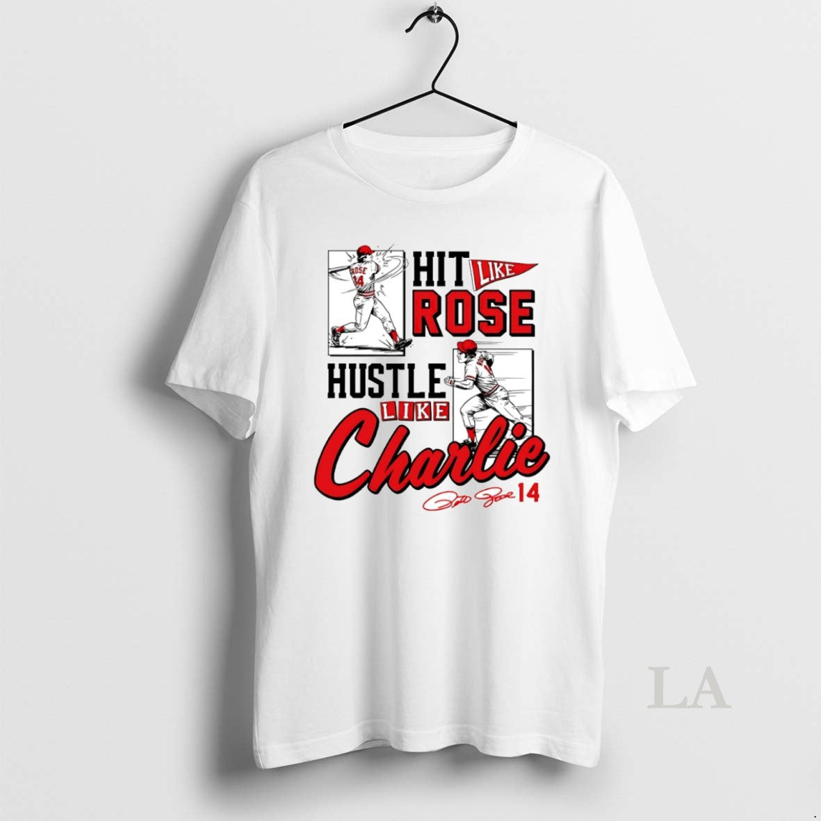 Original Pete Rose Hit Like Rose Hustle Like Charlie Circle T-Shirts, Hoodie, Sweatshirt | InkRitualCo.com