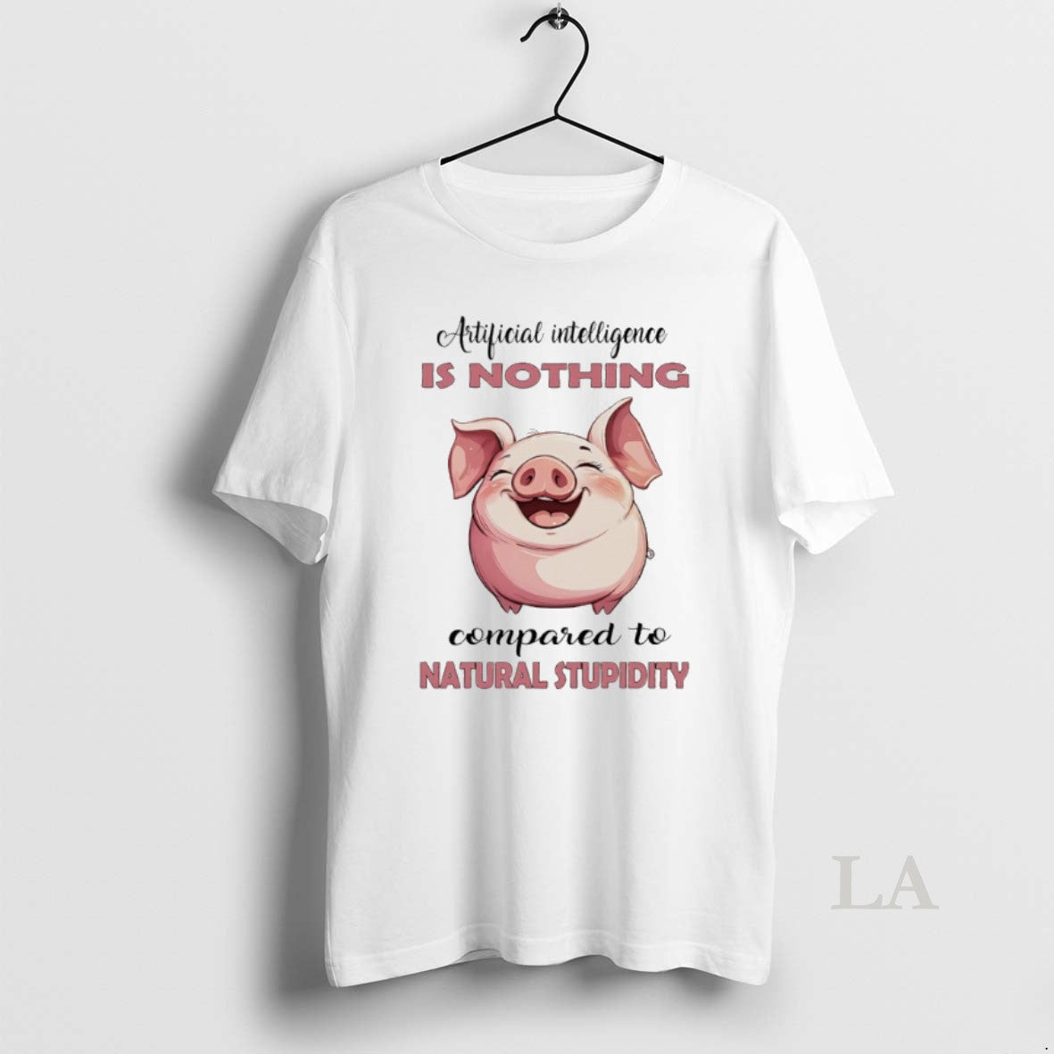 Original Pig Artificial Intelligence Is Nothing Compared To Natural Stupidity T-Shirts, Hoodie, Sweatshirt | InkRitualCo.com