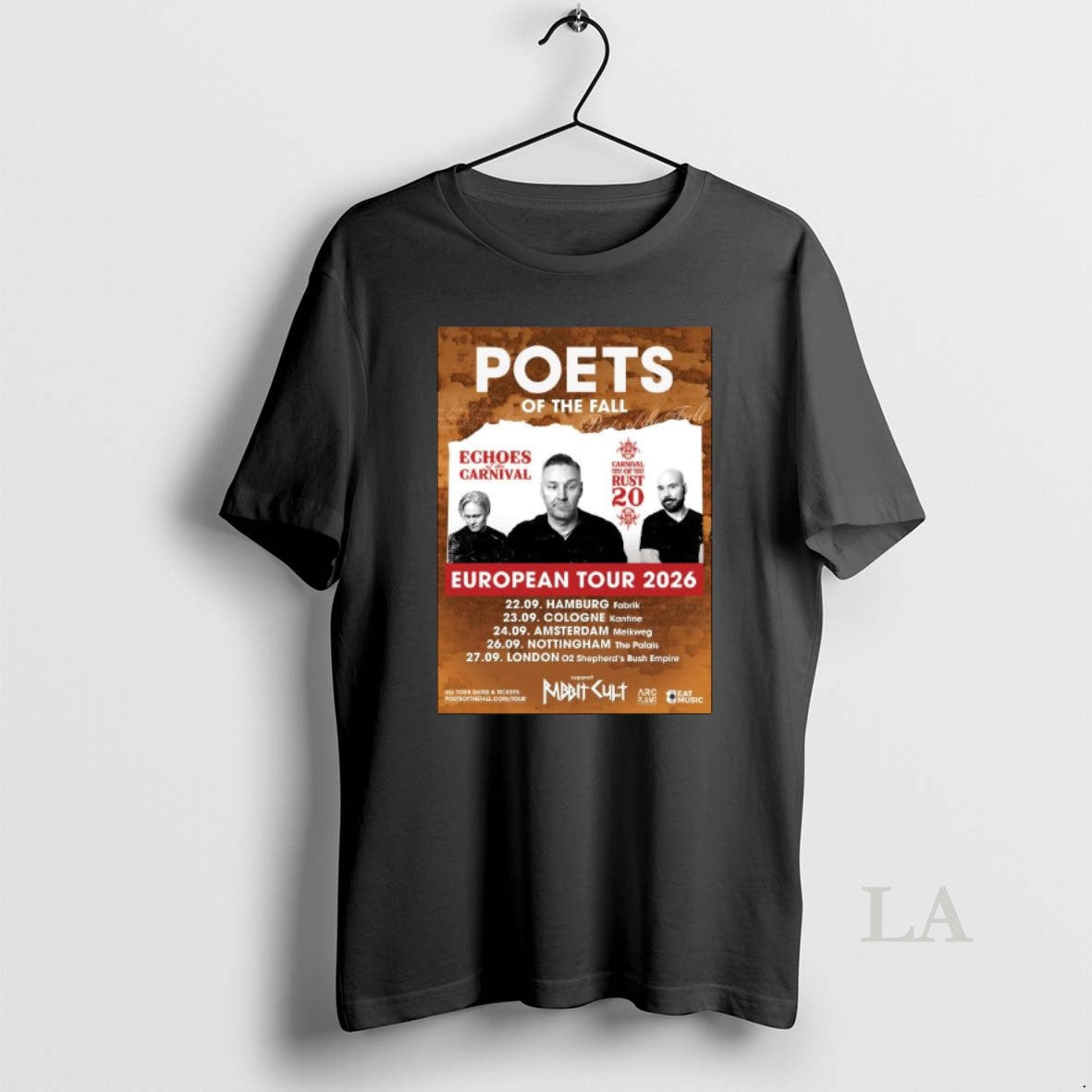 Original Poets Of The Fall Europe Tour 2026 T-Shirts, Hoodie, Sweatshirt | InkRitualCo.com