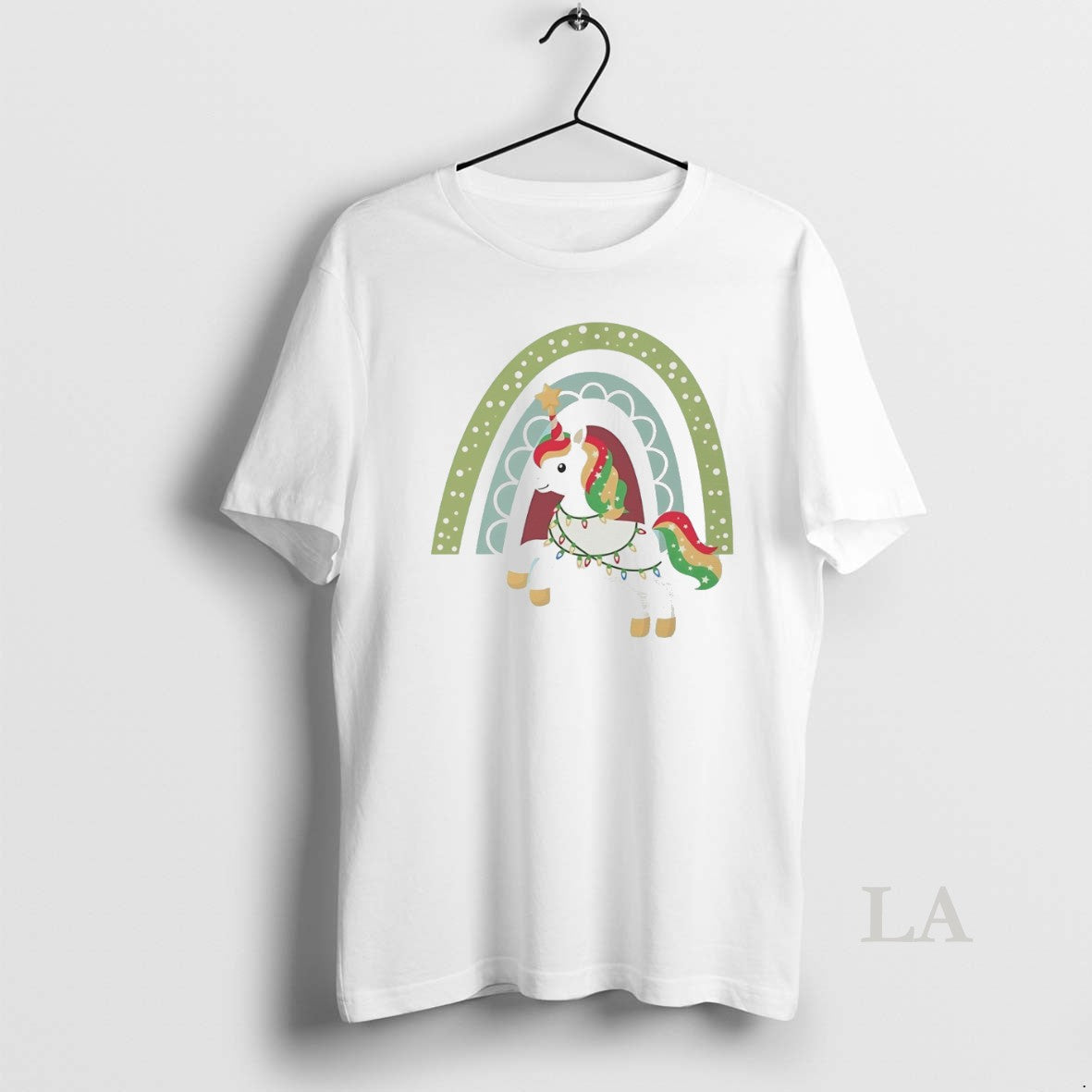 Original Rainbow Lights Unicorn Christmas White T-Shirts, Hoodie, Sweatshirt | InkRitualCo.com