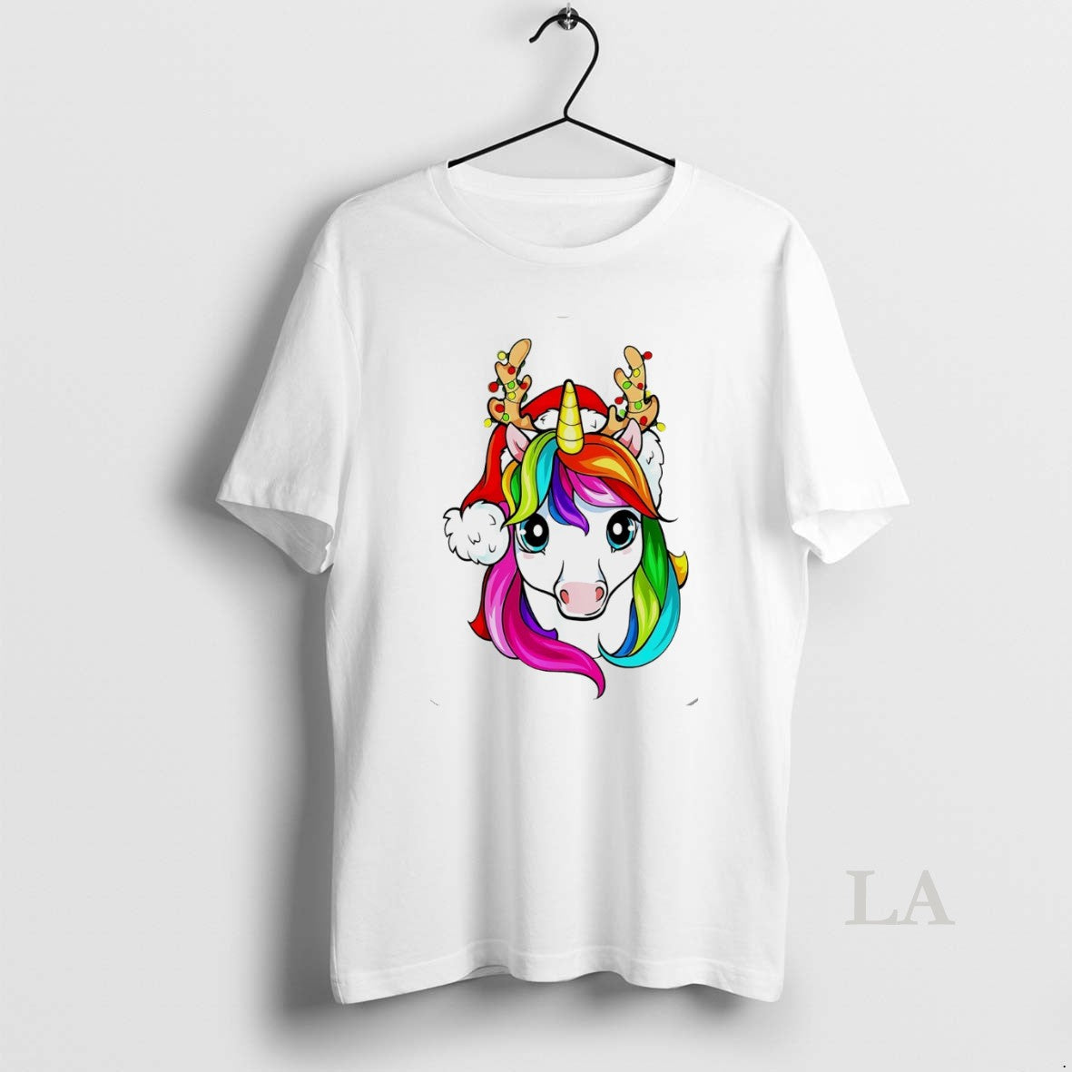 Original Rainbow Reindeer Unicorn Christmas Lights White T-Shirts, Hoodie, Sweatshirt | InkRitualCo.com