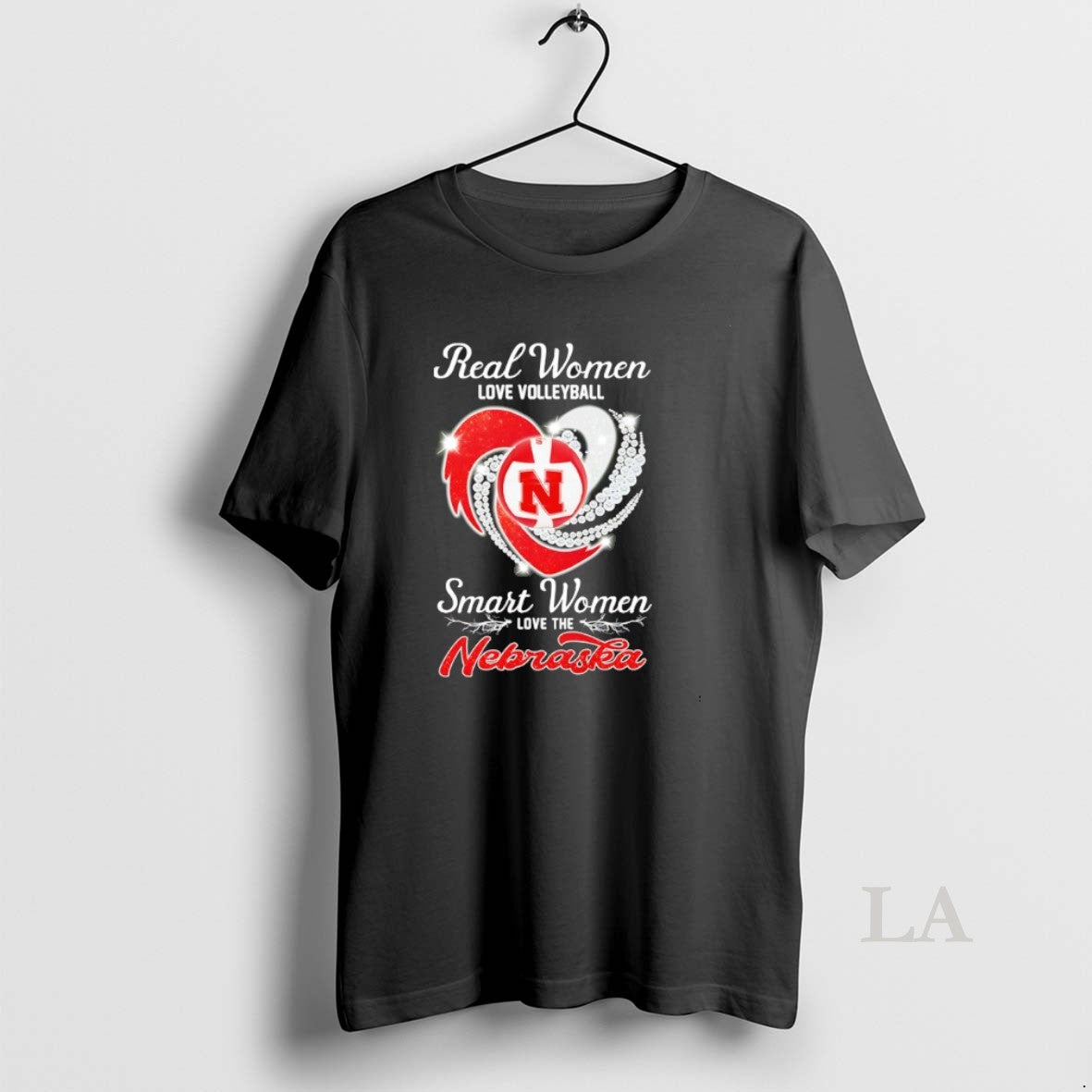 Original Real Women Love Volleyball Smart Women Love The Nebraska Diamond Heart T-Shirts, Hoodie, Sweatshirt