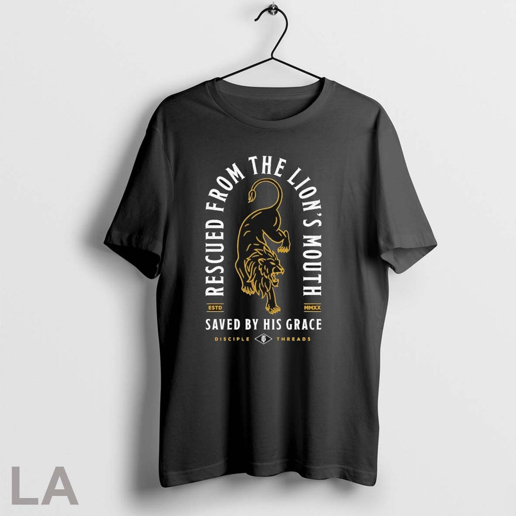Original Rescued From The Lions Mouth Saved By His Grace Rescued Disciple Threads T-Shirts, Hoodie, Sweatshirt
