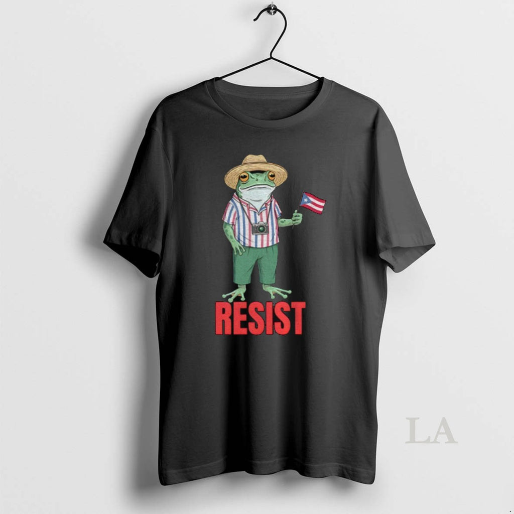 Original Resist Portland Frog Protest Bad Bunny Frog Puerto Rico Flag T-Shirts, Hoodie, Sweatshirt | InkRitualCo.com