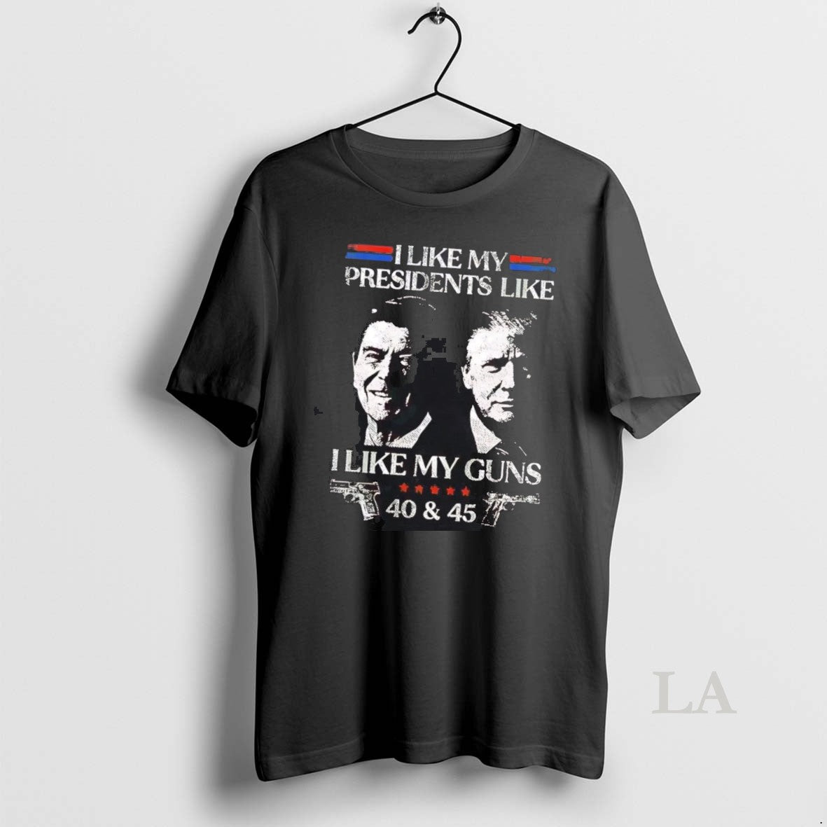 Original Ronald Reagan And Trump I Like My Presidents I Like My Guns 40 45 T-Shirts, Hoodie, Sweatshirt | InkRitualCo.com