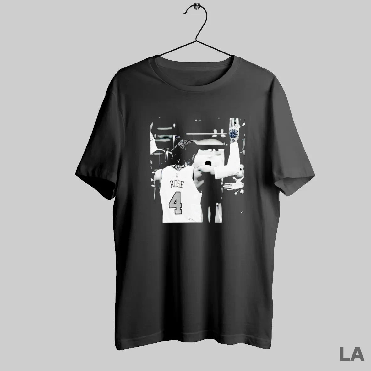 Original Rose 4 Derrick Rose Basketball Player Black And White Photo T-Shirts, Hoodie, Sweatshirt | InkRitualCo.com