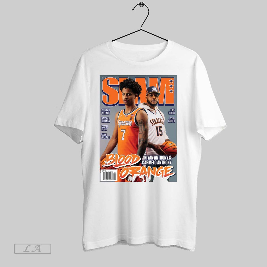 Original Slam Blood Orange Kiyan Anthony And Carmelo Anthony Syracuse Orange Basketball Ncaa Poster T-Shirts, Hoodie,...
