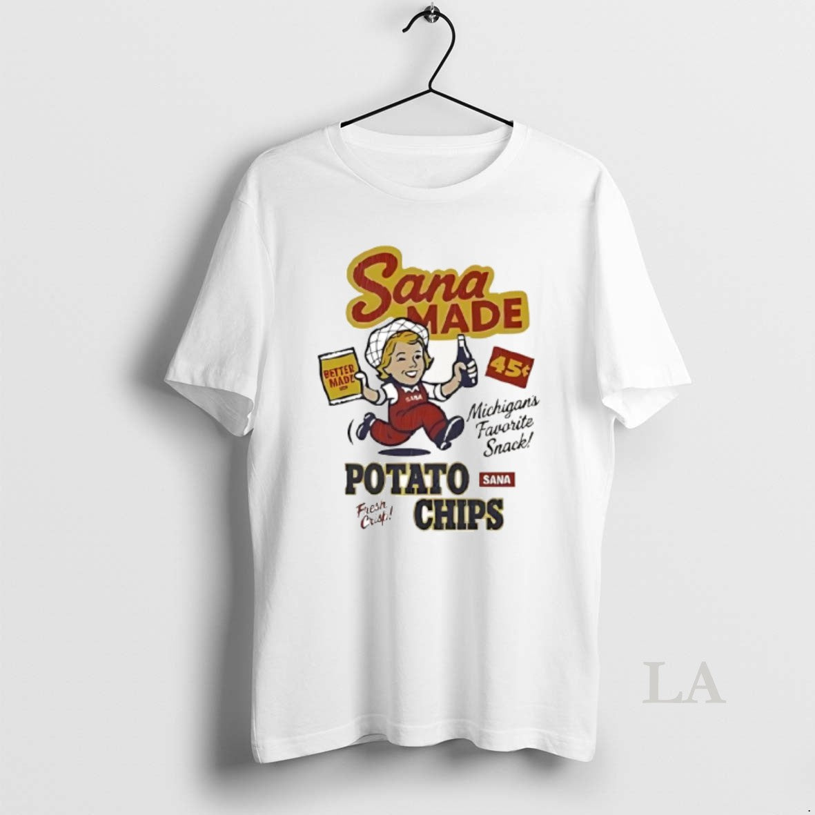 Original Sana Made Potato Chips Better Made Michigans Favorite Snack Cartoon T-Shirts, Hoodie, Sweatshirt | InkRitualCo.com