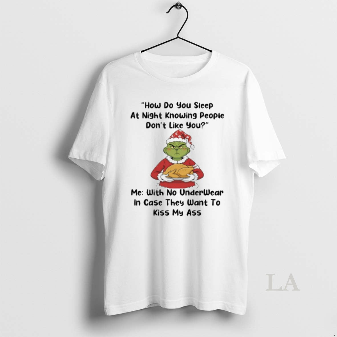 Original Santa Grinch How Do You Sleep At Night Knowing People Dont Like You T-Shirts, Hoodie, Sweatshirt | InkRitualCo.com