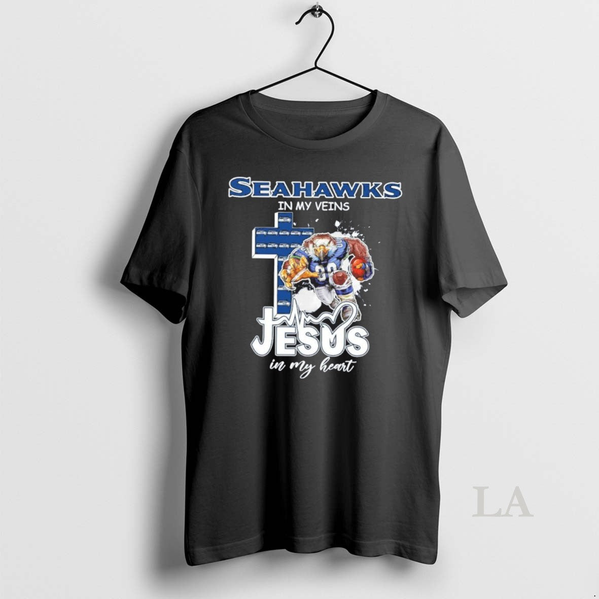Original Seahawks In My Veins Jesus In My Heart T-Shirts, Hoodie, Sweatshirt | InkRitualCo.com