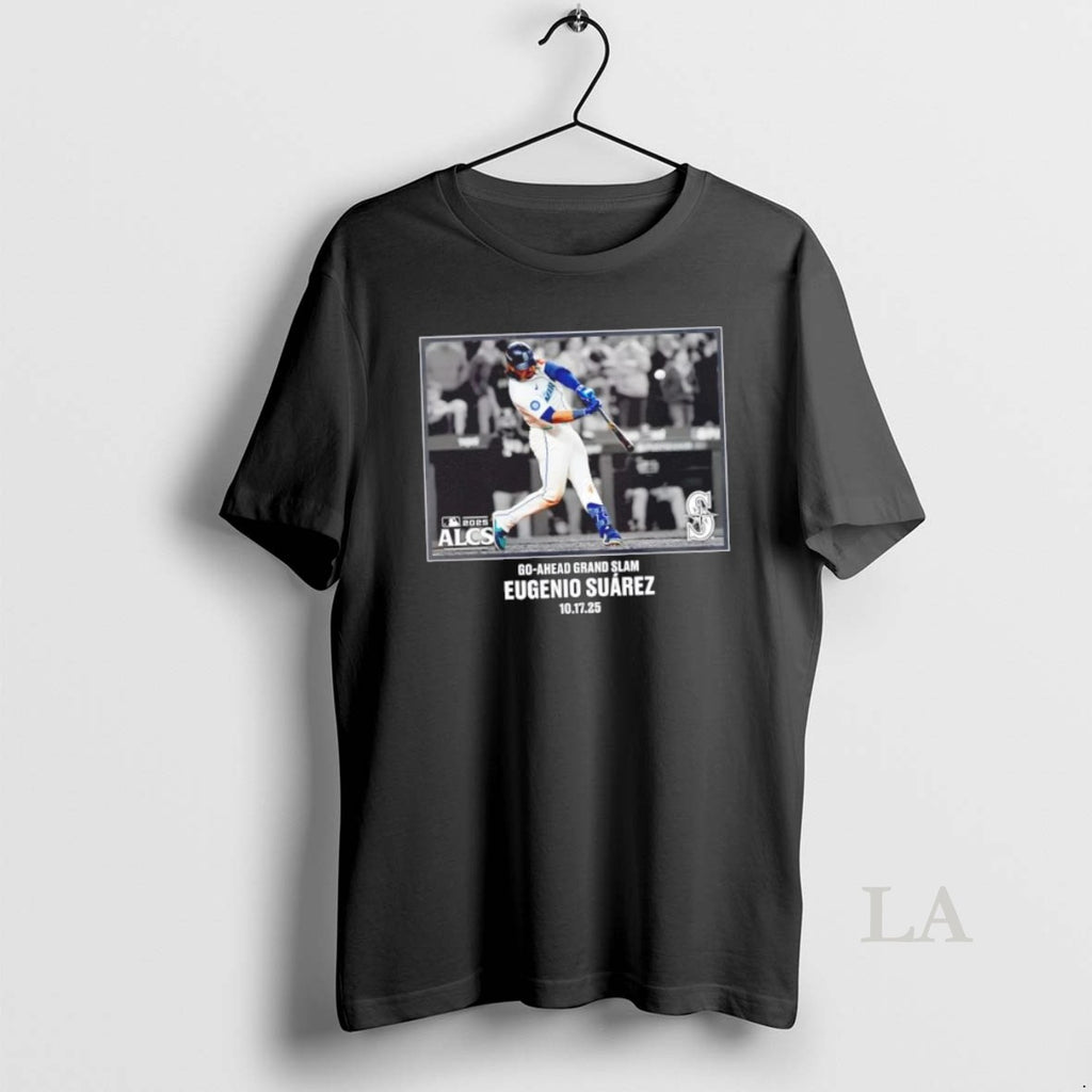 Original Seattle Mariners Eugenio Suarez Black 2025 Mlb Postseason Moment T-Shirts, Hoodie, Sweatshirt | InkRitualCo.com
