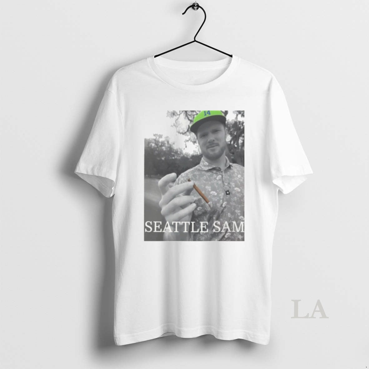 Original Seattle Sam Football Photo Darnold Qb Graphic Smoking Sam T-Shirts, Hoodie, Sweatshirt | InkRitualCo.com
