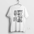 Original Skeleton Messy Bun I Hate It When I Have To Be Nice To Someone T-Shirts, Hoodie, Sweatshirt | InkRitualCo.com