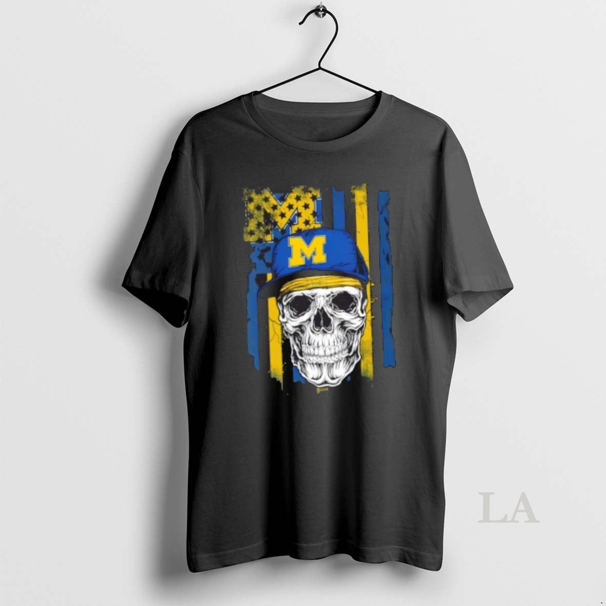 Original Skull Wearing A Cap Michigan Wolverines Us Flag T-Shirts, Hoodie, Sweatshirt | InkRitualCo.com