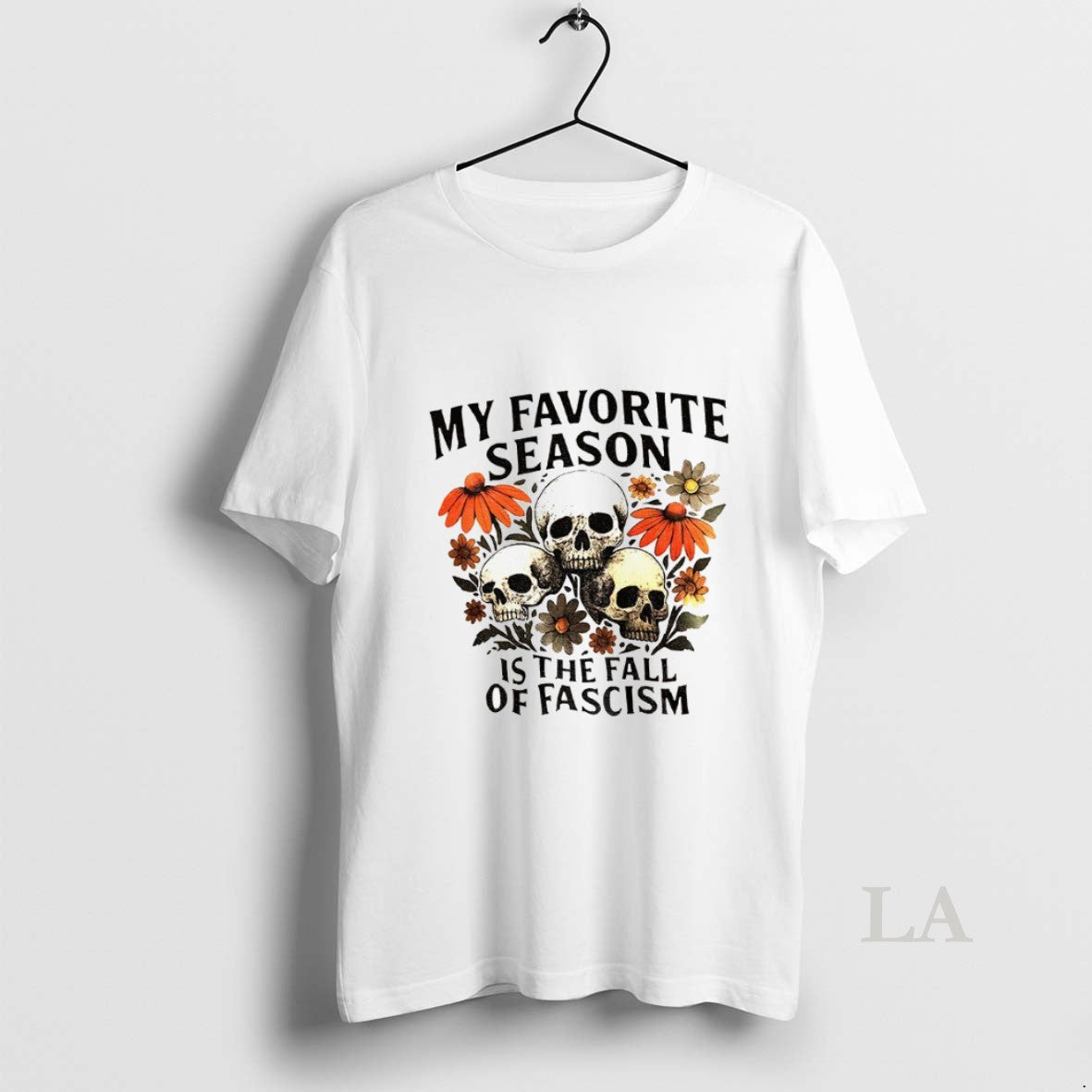 Original Skull My Favorite Season Is The Fall Of Fascism T-Shirts, Hoodie, Sweatshirt | InkRitualCo.com