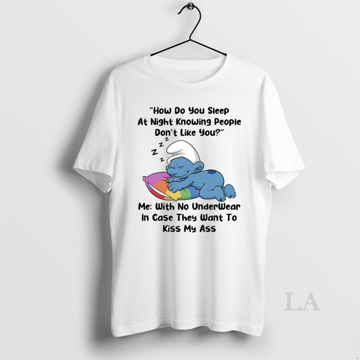 Original Smurf How Do You Sleep At Night Knowing People Dont Like You Circle T-Shirts, Hoodie, Sweatshirt | InkRitualCo.com
