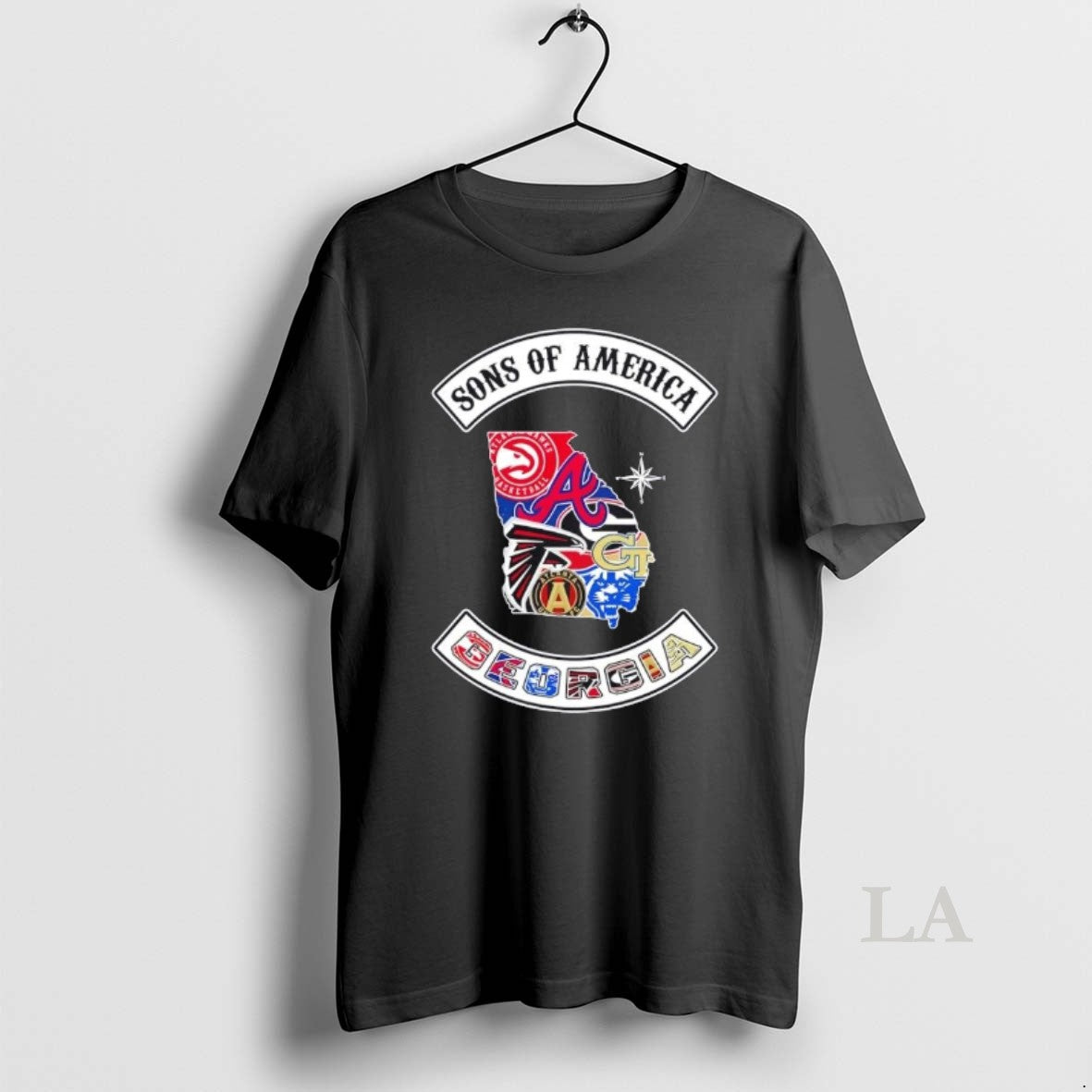 Original Son Of America Georgia Map Sports Logos Combine T-Shirts, Hoodie, Sweatshirt | InkRitualCo.com