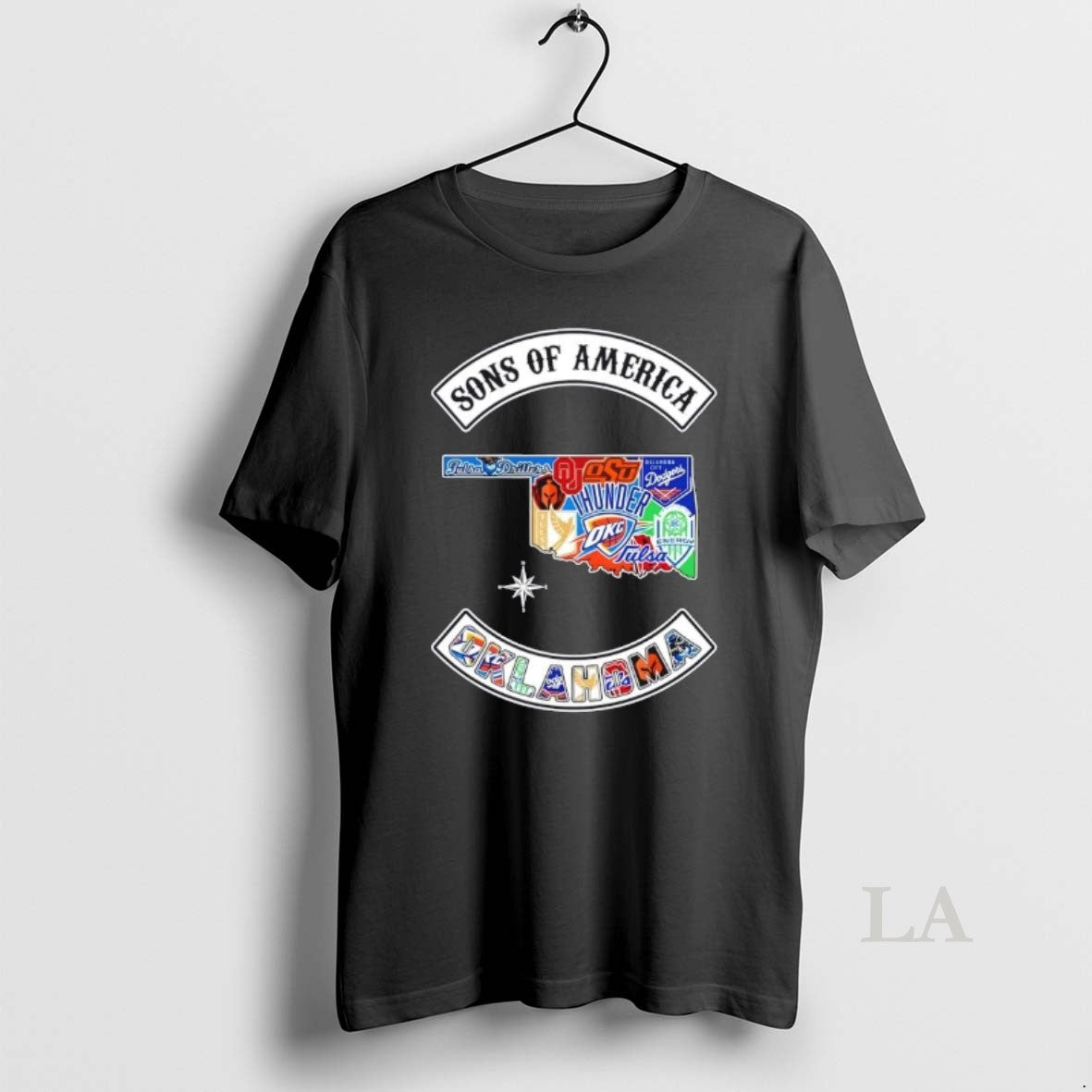 Original Son America Oklahoma Map Sports Logos Combine T-Shirts, Hoodie, Sweatshirt