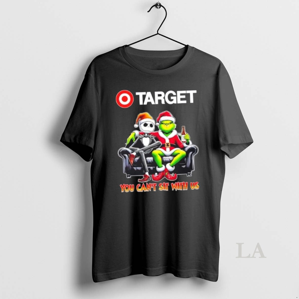 Original Target X Grinch And Jack Skellington Happy Hallothankmas You Cant Sit With Us T-Shirts, Hoodie, Sweatshirt