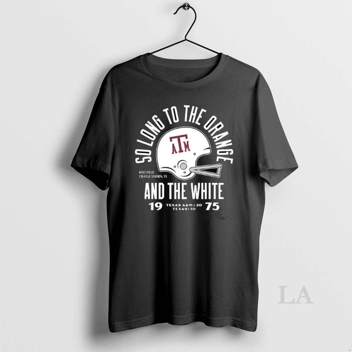 Original Texas Am Aggies Football 1975 So Long The Orange And The White Helmet T-Shirts, Hoodie, Sweatshirt | InkRitualCo.com
