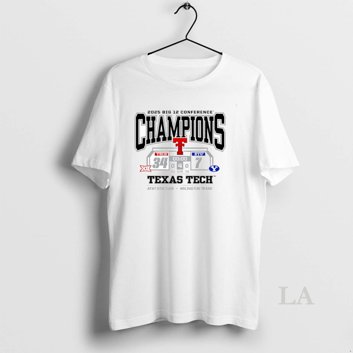 Original Texas Tech Red Raiders Vs Byu Cougars 2025 Big 12 Conference Champions Score Circle T-Shirts, Hoodie, Sweatshirt