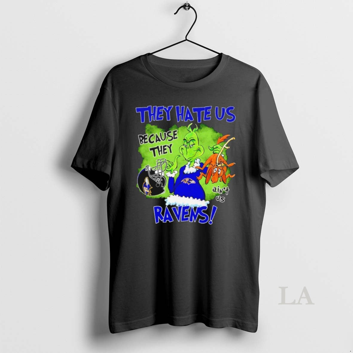 Original The Grinch They Hate Us Because They Aint Us Baltimore Ravens T-Shirts, Hoodie, Sweatshirt | InkRitualCo.com