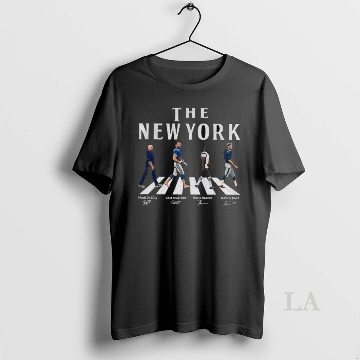 Original The New York Walking Road Signatures Football Jaxson Dart Malik Nabers Cam Skattebo T-Shirts, Hoodie, Sweatshirt
