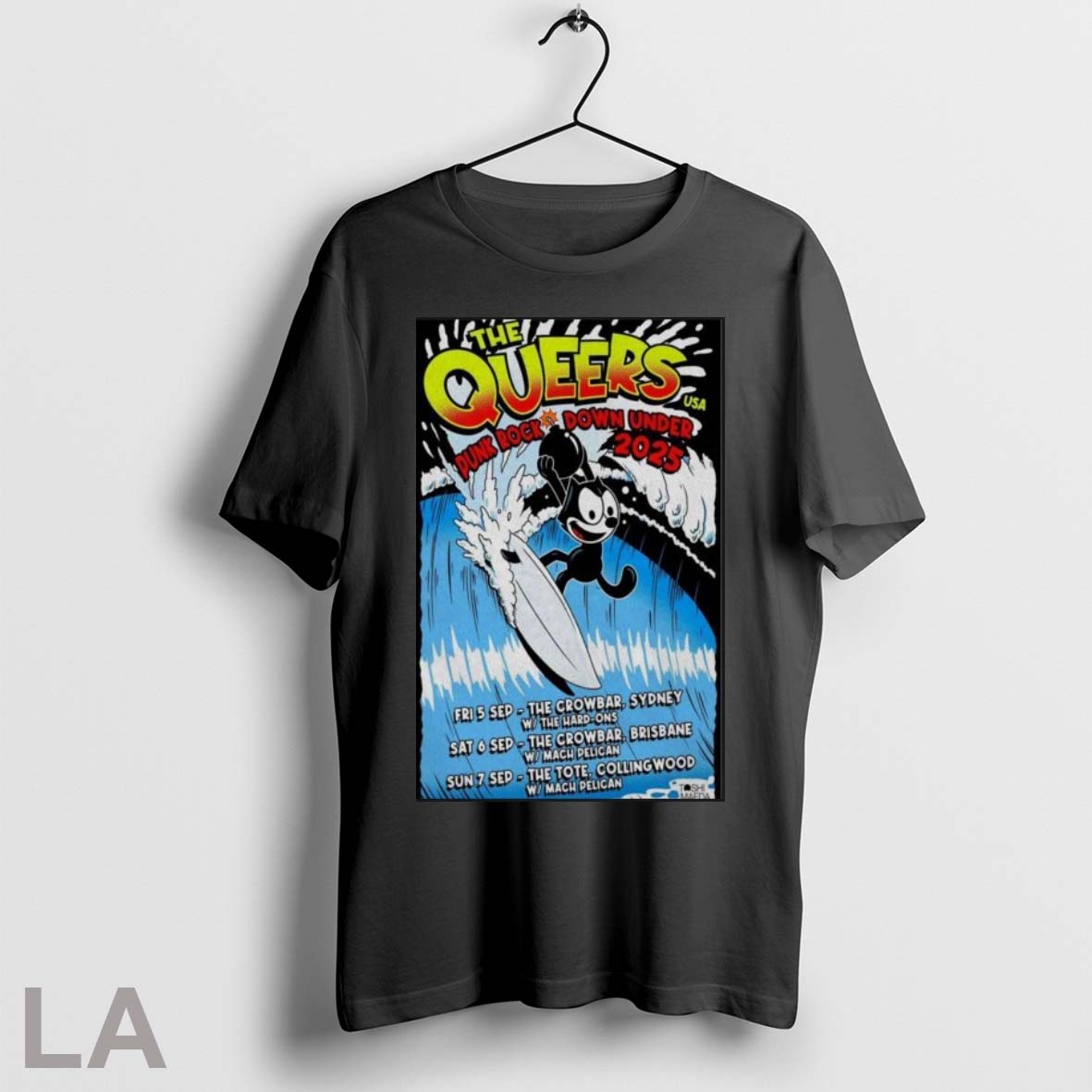 Original The Queers Punk Rock Down Under Usa Tour Australia 2025 Cat Felix T-Shirts, Hoodie, Sweatshirt | InkRitualCo.com