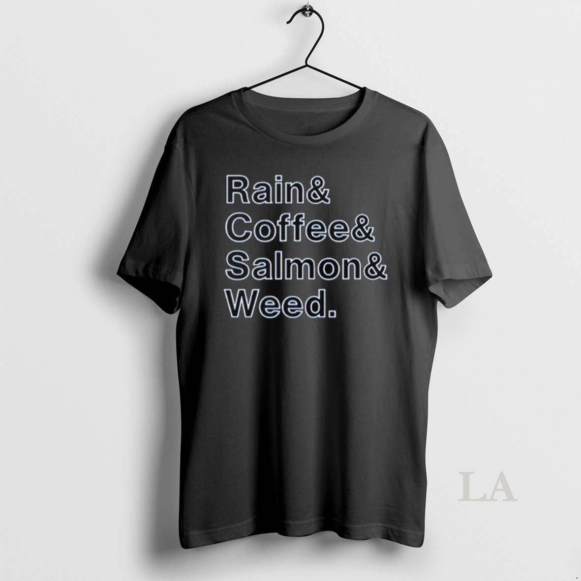 Original The Rain And Coffee And Salmon And Weed T-Shirts, Hoodie, Sweatshirt | InkRitualCo.com