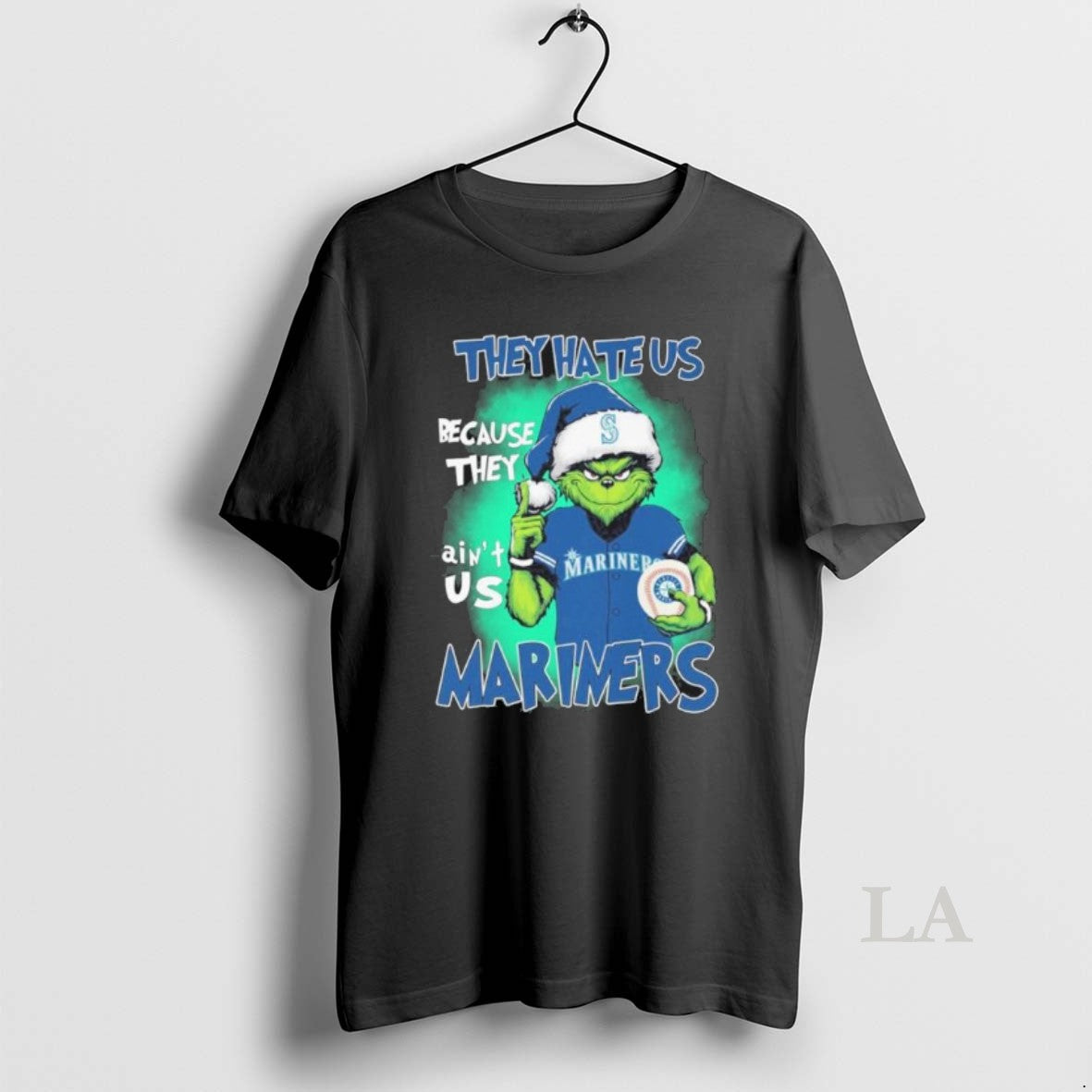 Original They Hate Us Cause They Aint Us Seattle Mariners Grinch Christmas T-Shirts, Hoodie, Sweatshirt | InkRitualCo.com