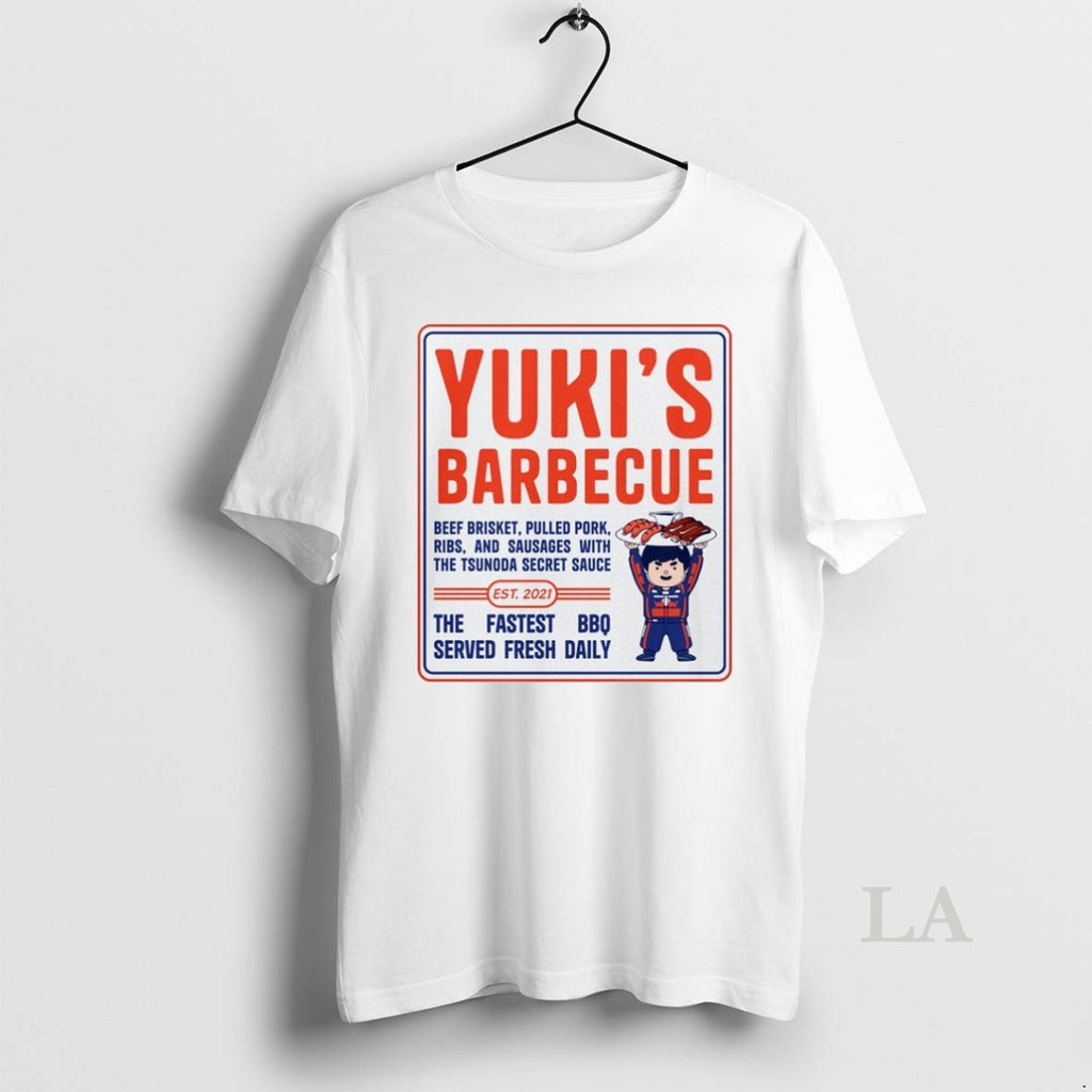 Original Tsunoda Yuki Yukis Barbecue The Fastest Bbq Served Fresh Daily Est 2021 T-Shirts, Hoodie, Sweatshirt